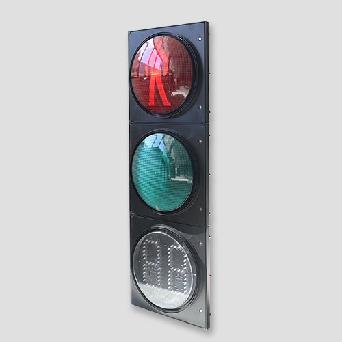 300mm High flux red green pedestrian with countdown timer